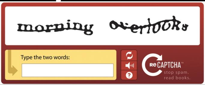 Audio-based CAPTCHAs presents a distorted audio clip of a word that the user must enter into a text field. 